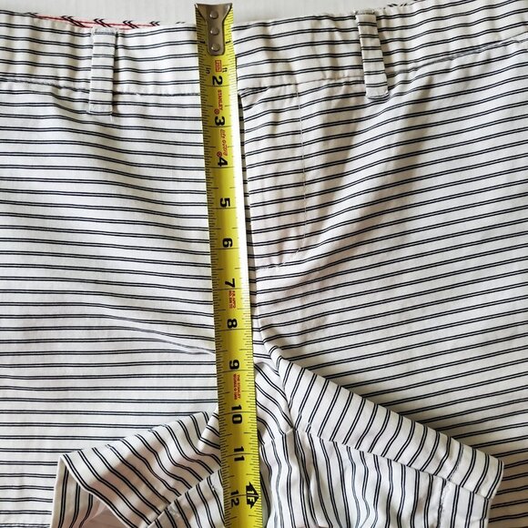 Tommy Hilfiger Women White Navy Nautical Stripped Preppy Shorts Medium - Picture 9 of 11